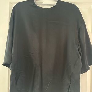 Vince Silk Black Short Sleeve Tee